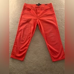 Calvin Klein Jeans Coral Skinny Crop - Size 14